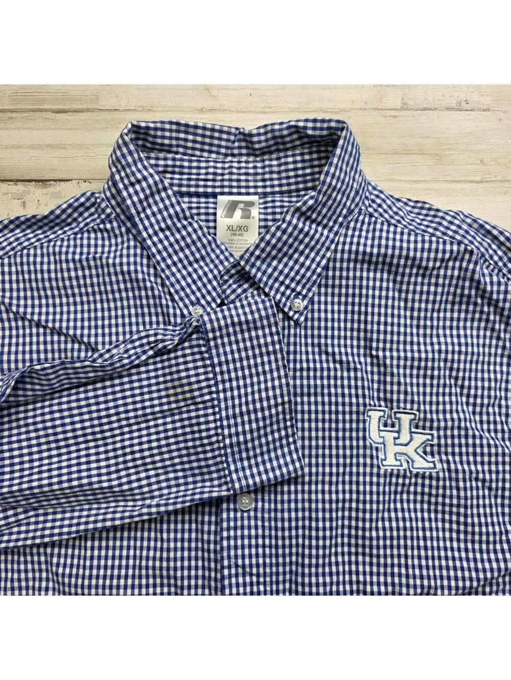 University Of Kentucky Wildcats Button Down Dress Shirt - Men's XL - Russell
